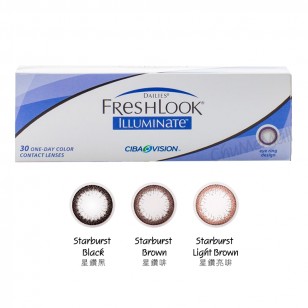 FreshLook 星鑽 illuminate 每日即棄 鑽黑 Jet Black 